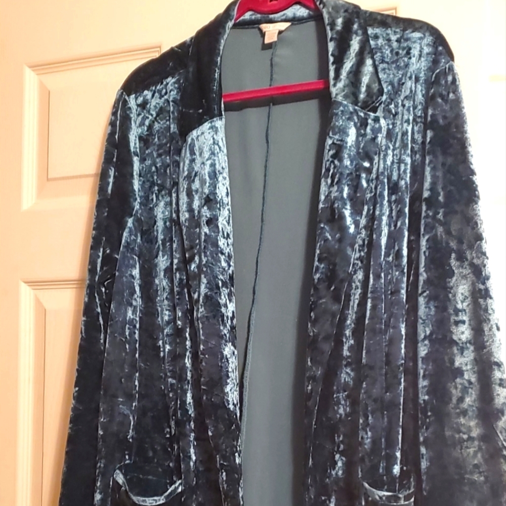 Crushed velvet trench coat